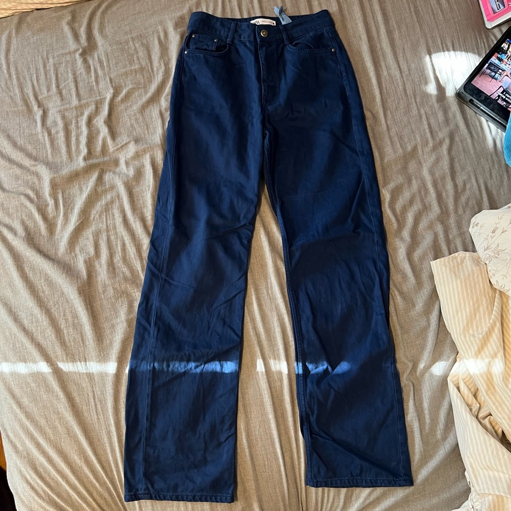 never worn dark blue Zara jeans